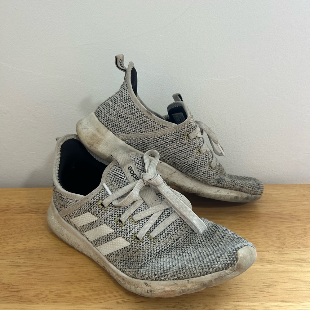 Adidas Light Gray Sneakers with White Accents